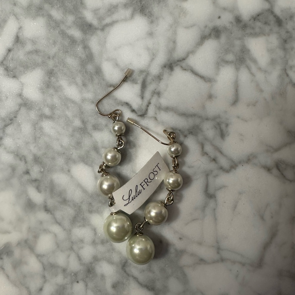 Lulu Frost Gold and White Pearl Drop Earrings